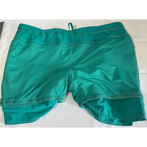 Athleta Happy Isles Run Skort Large Teal Ruffle Trim Stretch Tennis Activewear - Picture 9 of 12